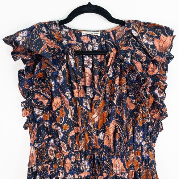 Ulla Johnson Arina Midnight Floral Midi Dress - Picture 10 of 15